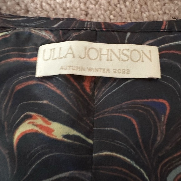 Ulla Johnson- Black Multicolored Obsidian Gwen Puff Sleeve Mini Cocktail Dress - Picture 5 of 6